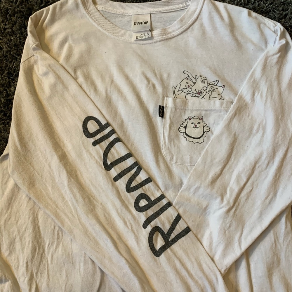 Long sleeve RipNDip pocketed shirt
